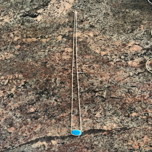 Kendra Scott Delaney Gold with Aqua Pendant Necklace - Picture 4 of 4